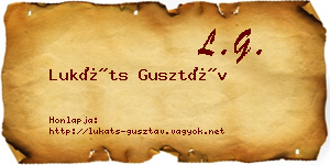 Lukáts Gusztáv névjegykártya