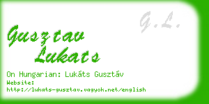 gusztav lukats business card